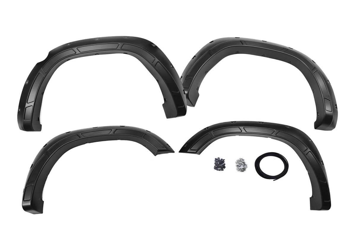 Ram 1500 Fender Flares - Rough Country - Defender - Granite Crystal - '19-'24